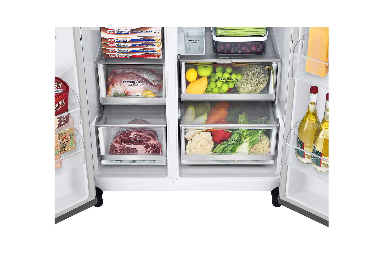 Tủ lạnh LG Instaview lấy nước ngoài UVnano 635L màu bạc GR-G257SV - Hình ảnh 10