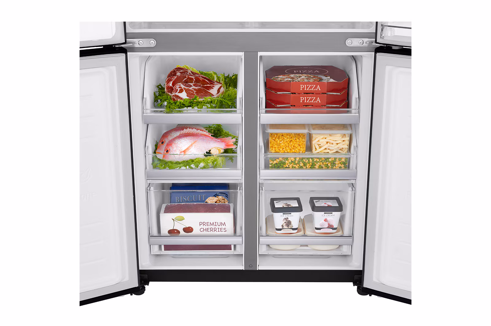 Tủ lạnh LG French Door với Instaview Door-in-door và ngăn lấy nước ngoài UVnano 496L màu đen lì GR-X22MBI - Hình ảnh 12