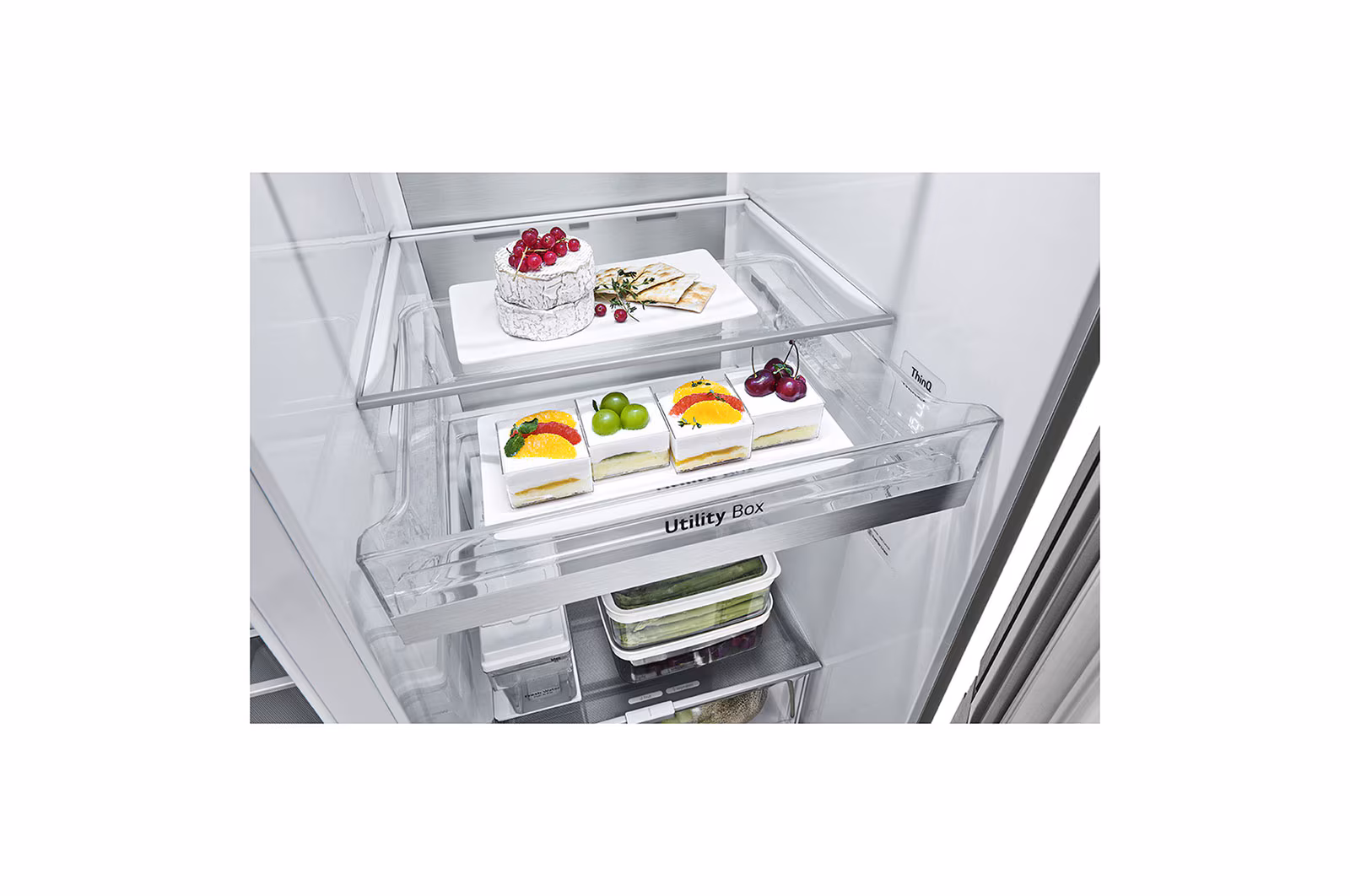 Tủ lạnh LG Side by side Instaview Door-in-door và ngăn lấy nước ngoài UV nano 635L màu bạc GR-X257JS - Hình ảnh 8