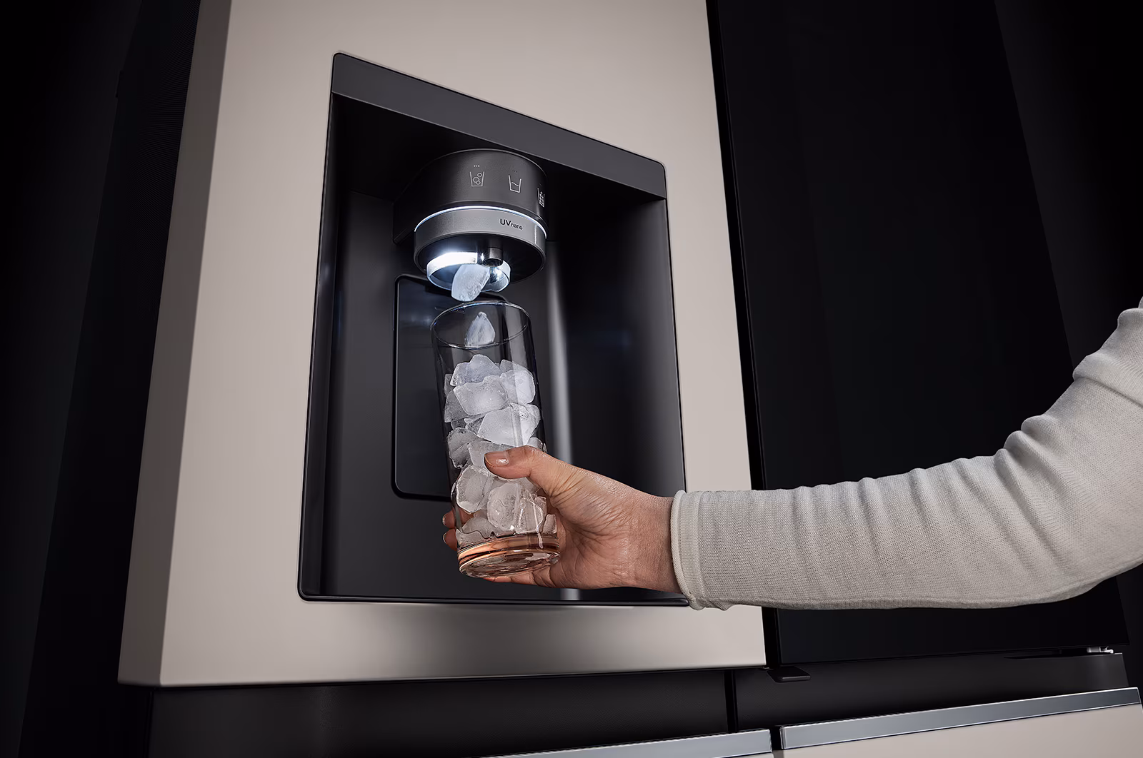 Tủ lạnh LG Instaview Door-in-door và ngăn lấy nước ngoài UV nano 635L màu be GR-X257BG - Hình ảnh 9