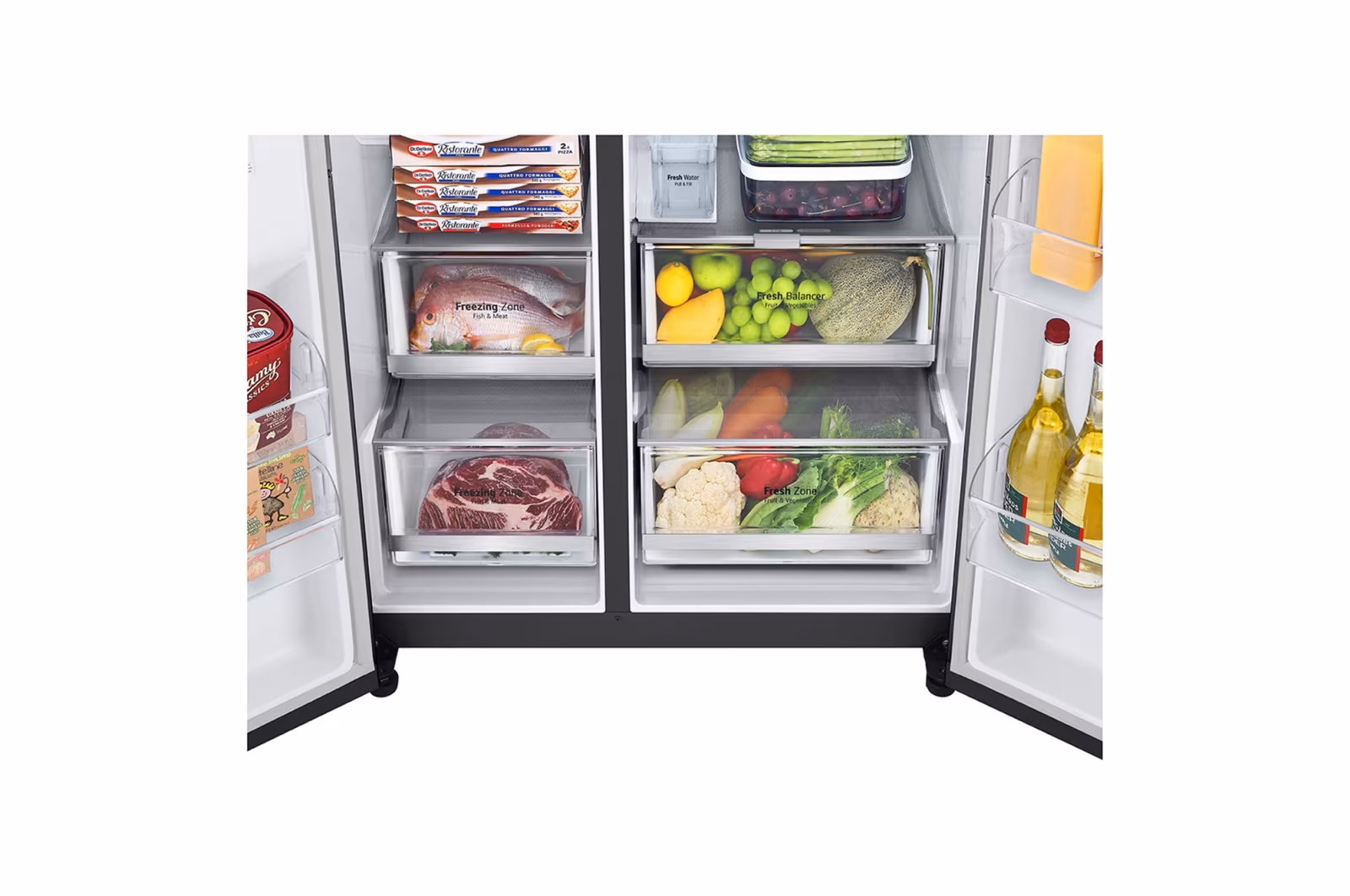 Tủ lạnh LG Instaview lấy nước ngoài UVnano 635L màu đen GR-X257MC - Hình ảnh 6