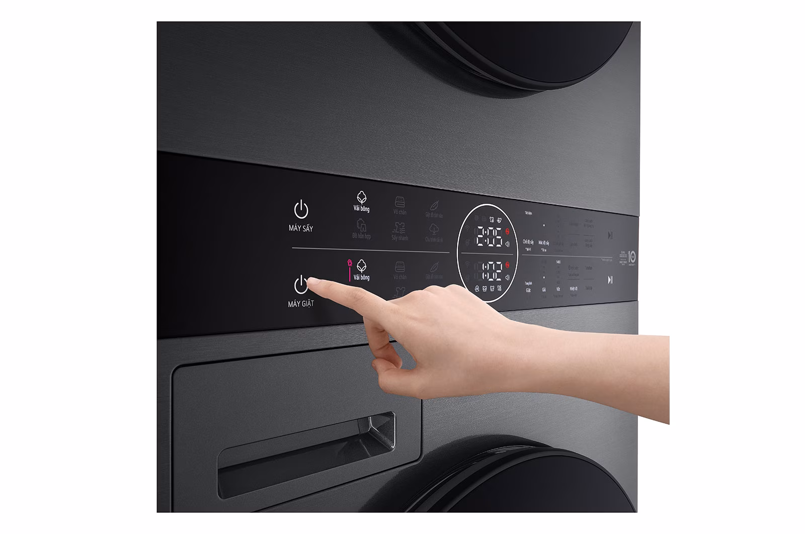 Tháp giặt sấy LG WashTower™ Giặt 14kg/ Sấy 10kg Màu đen|WT1410NHB - Hình ảnh 8
