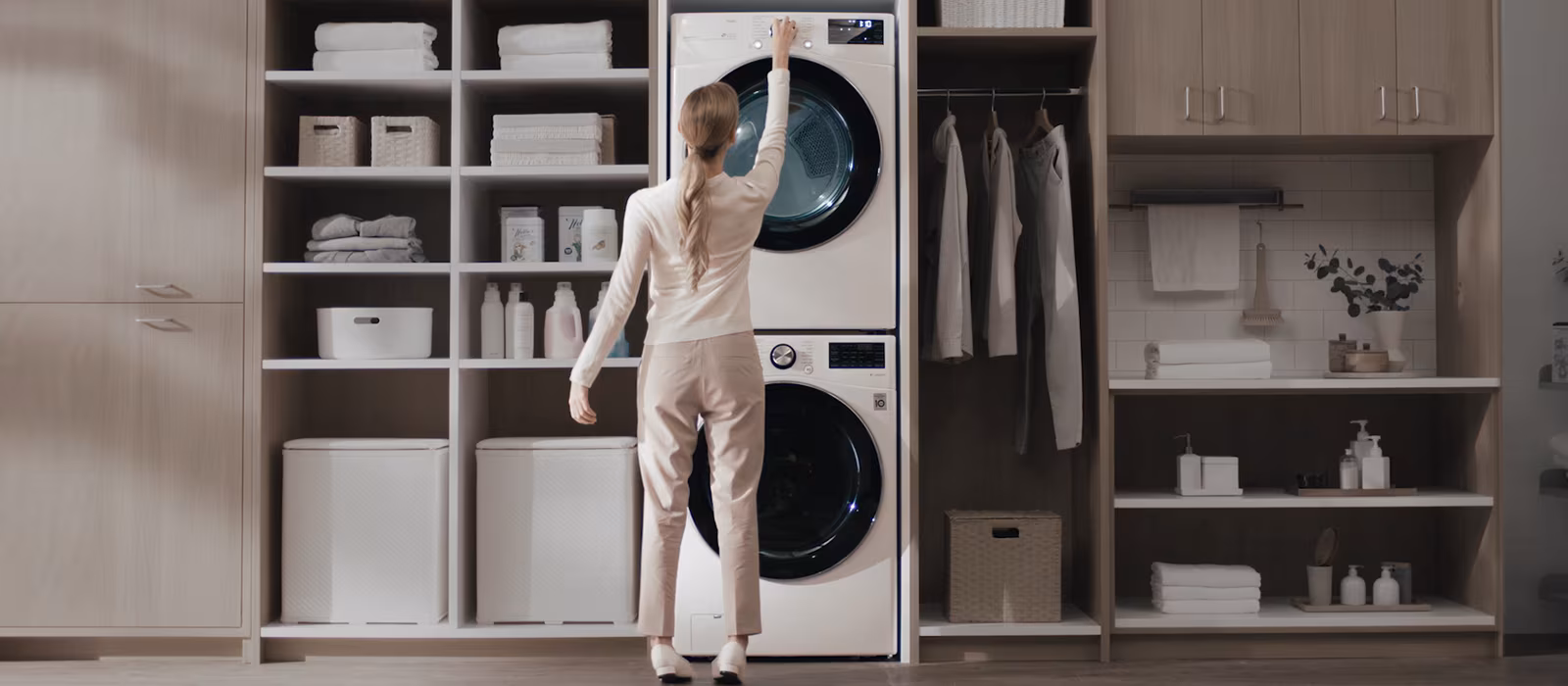 Máy giặt và máy sấy xếp chồng tiêu chuẩn