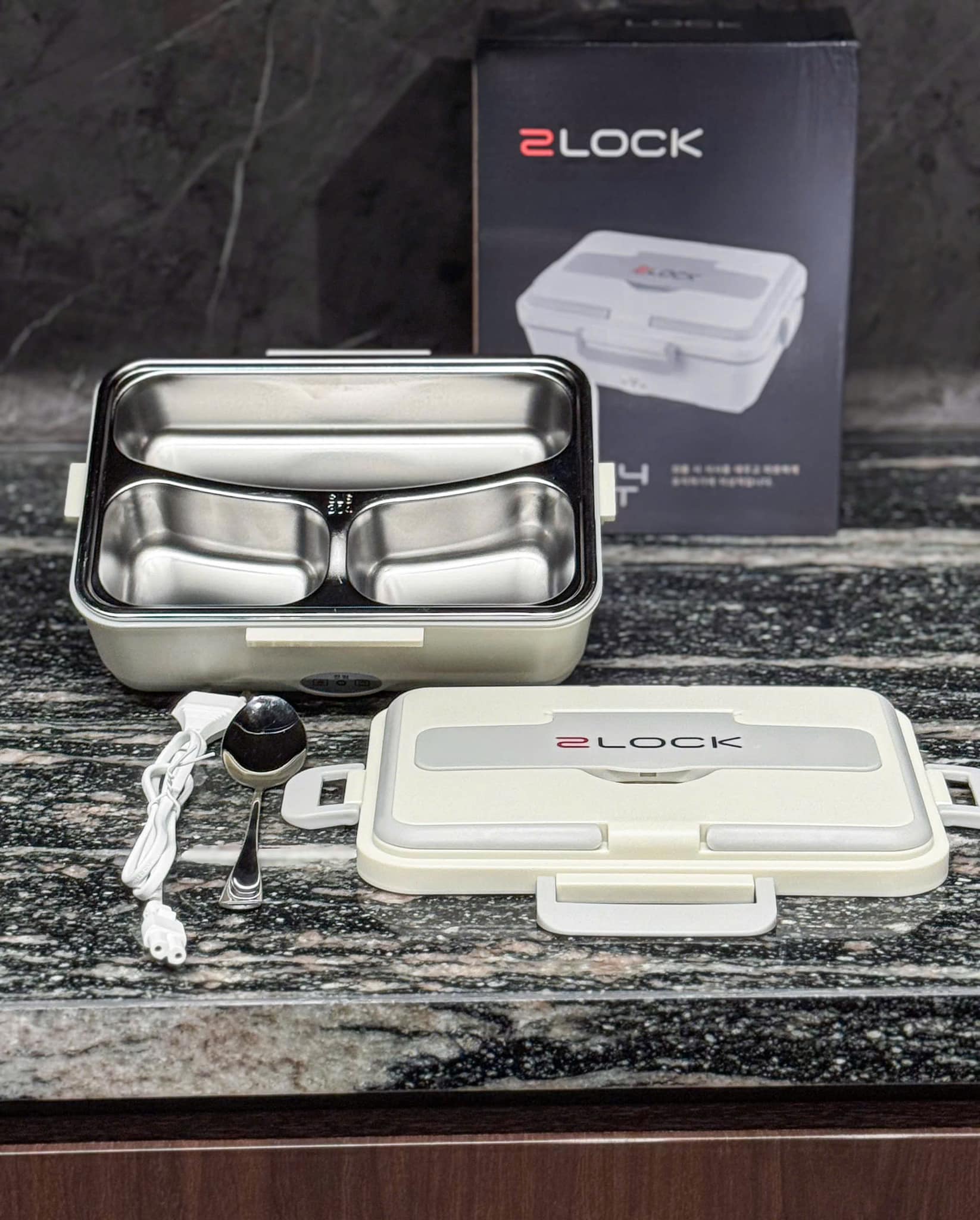 Hộp Cơm Cắm Điện Hàn Quốc 2LOCK 1500ml - Hình ảnh 3